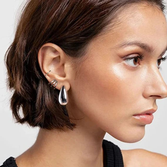 CHUNKY TEARDROP STUDS