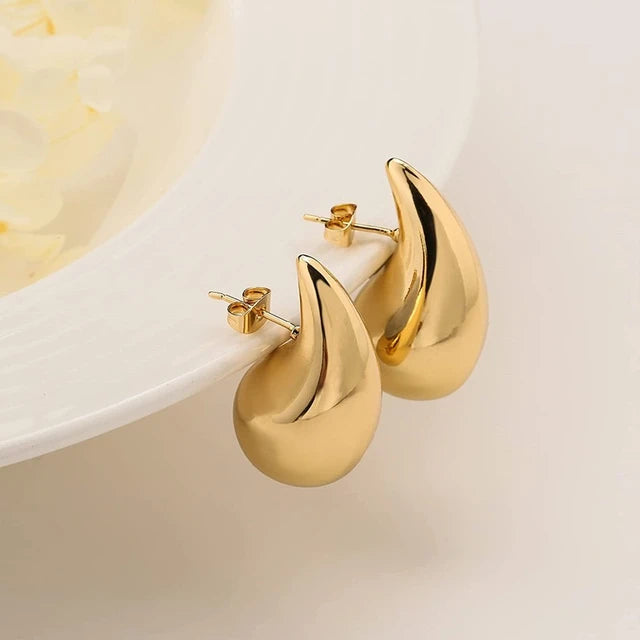 CHUNKY TEARDROP STUDS
